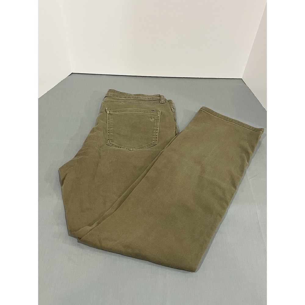 KHUL Chino Pants Womens 12 REG Green Hiking Outdoors Camping 34 x 30 Mid Rise - Picture 1 of 12